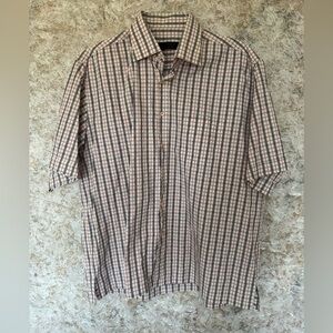 Plaid Short Sleeve Shirt for Men